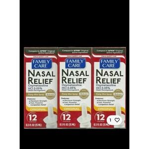 3X Nasal Spray Original Decongestant Pump Mist Spray 12 HR Relief 0.5oz Exp:2028